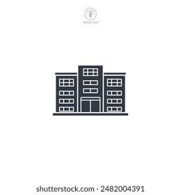 Hospital Icon symbol vector illustration isolated on white background