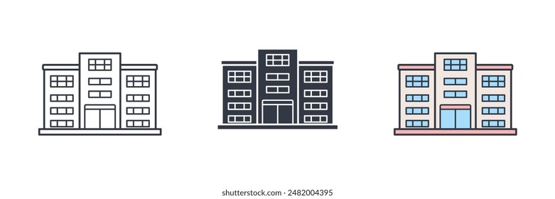 Hospital Icon symbol vector illustration isolated on white background