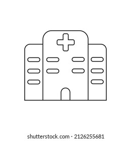 Hospital icon. Hospital template. Hospital vector