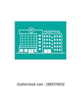 Hospital icon in trendy flat design