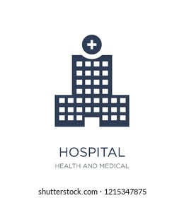 Hospital icon. Trendy flat vector Hospital icon on white background from Health and Medical collection, vector illustration can be use for web and mobile, eps10