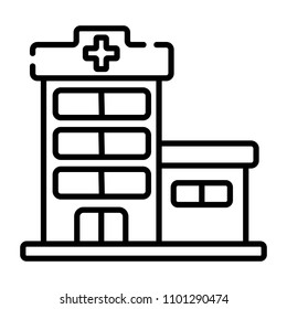 Hospital icon vector