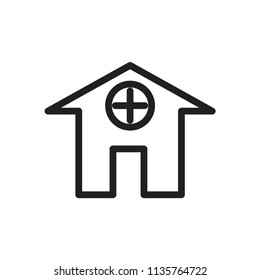 Hospital icon vector