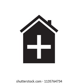Hospital icon vector