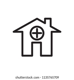 Hospital icon vector