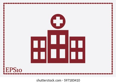 Hospital icon vector