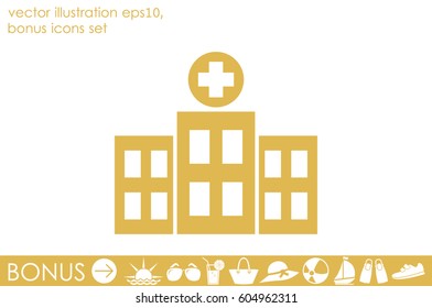 Hospital icon vector