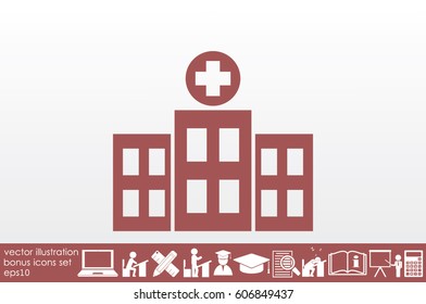 Hospital icon vector