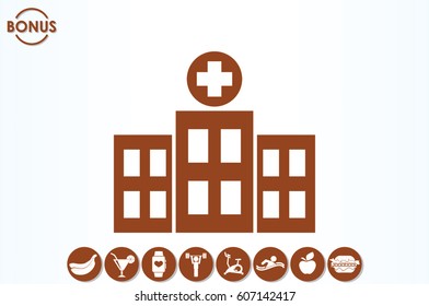 Hospital icon vector