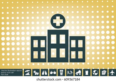 Hospital icon vector