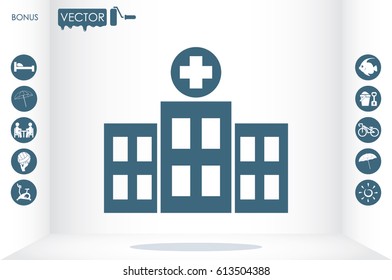 Hospital icon vector