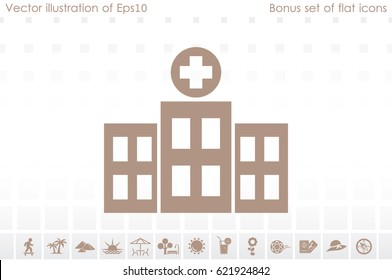 Hospital icon vector