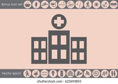 Hospital icon vector