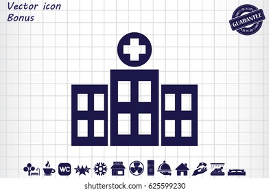 Hospital icon vector