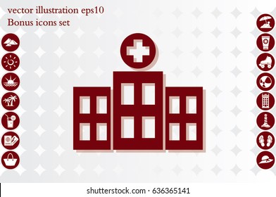 Hospital icon vector