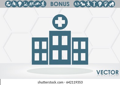 Hospital icon vector
