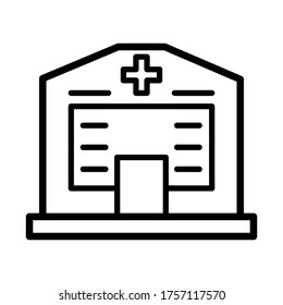 Plantilla de diseño de vectores de icono de hospital