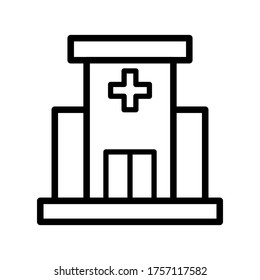 Plantilla de diseño de vectores de icono de hospital