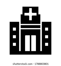 Plantilla de diseño de vectores de icono de hospital