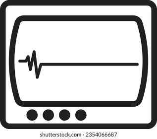 icono hospitalario, vector hospitalario, monitor ekg, servicio médico