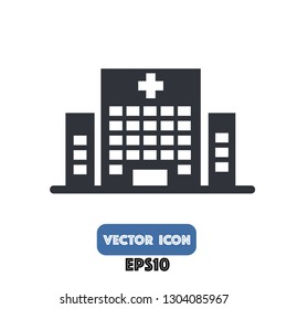 hospital icon, hospital vector eps10