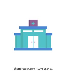 hospital icon vector flat style