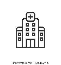 Hospital Icon Vector Illustration .