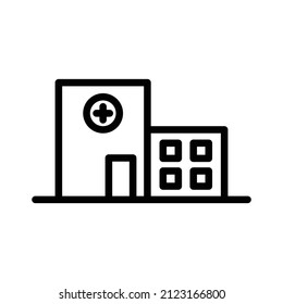 hospital. icon vector illustration design, best used for infographic, banner or web application. Editable Stroke