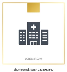 Hospital icon. Vector illustration EPS 10.