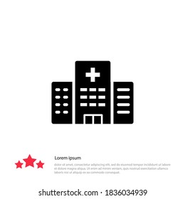 Hospital icon. Vector illustration EPS 10.