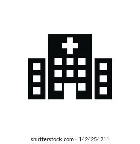 Hospital icon vector illustration flat style