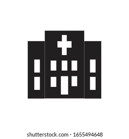 hospital icon. vector illustration isolated on white background