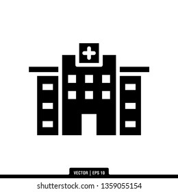 Hospital Icon Vector Illustration Logo Template