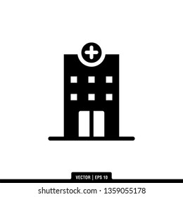 Hospital Icon Vector Illustration Logo Template