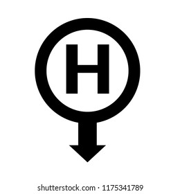 Hospital icon vector illustration. hospital icon and map pointer