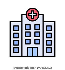 Hospital Icon vector image. Can be used for Medical. Suitable for mobile apps, web apps and print media.