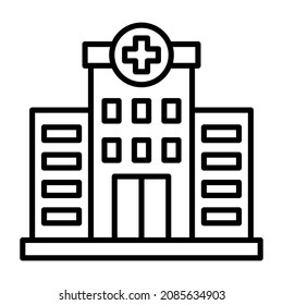 Hospital icon vector image. Can also be used for web apps, mobile apps and print media.