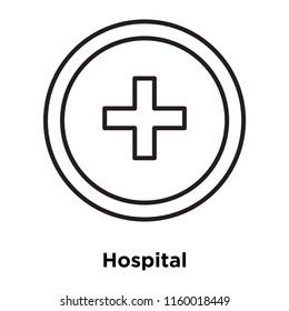 Hospital icon vector isolated on white background, Hospital transparent sign , sign and symbols in thin linear outline style