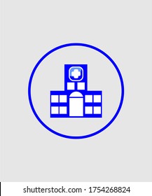 HOSPITAL ICON VECTOR LOGO DESIGN