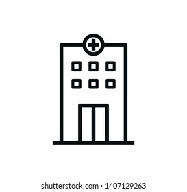 Hospital icon vector logo illustration