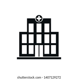 Hospital icon vector logo illustration