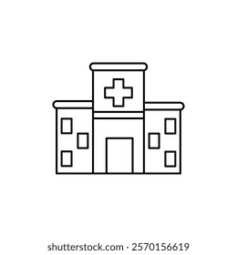 Hospital icon Vector logo set flat