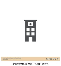 hospital icon vector logo template