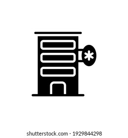 Hospital icon in vector. Logotype