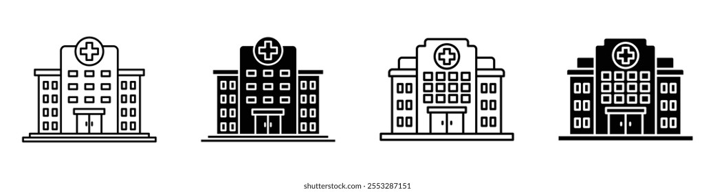 Hospital icon vector set. EPS10