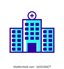 Hospital icon vector in trendy