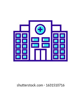 Hospital icon vector in trendy