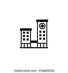 Hospital icon vector in trendy flat style isolated on white background