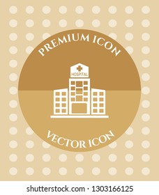 Hospital Icon for Web. Application, Software & Graphic Design.