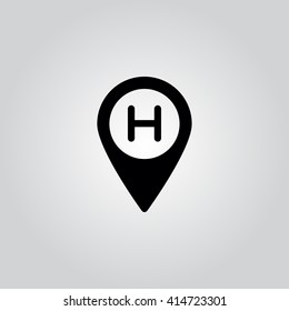 Hospital icon for web and mobile